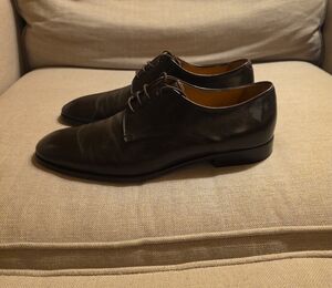 Giorgio Armani Classic Black Leather Derbys